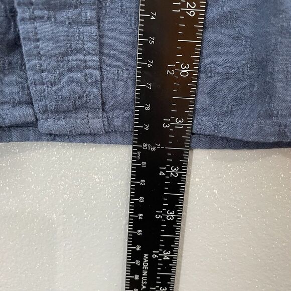 The North Face Shirt Mens Large Blue Lightweight Breathable Hemp Blend Button Up - Picture 7 of 11